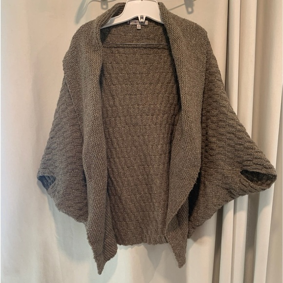 Jennifer Lopez Brown Poncho Style Sweater, Acrylic Polyester Wool Blend; Size XL - Picture 1 of 10